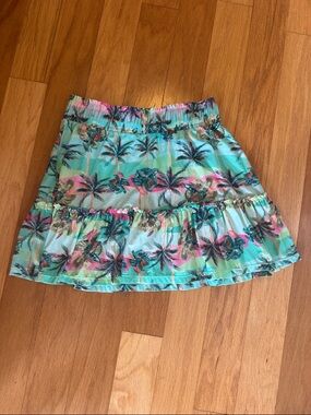Tropical Print Mini Skirt